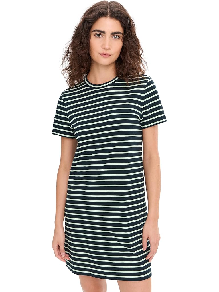 Navy Madewell Knit T-Shirt Mini Dress Stripe