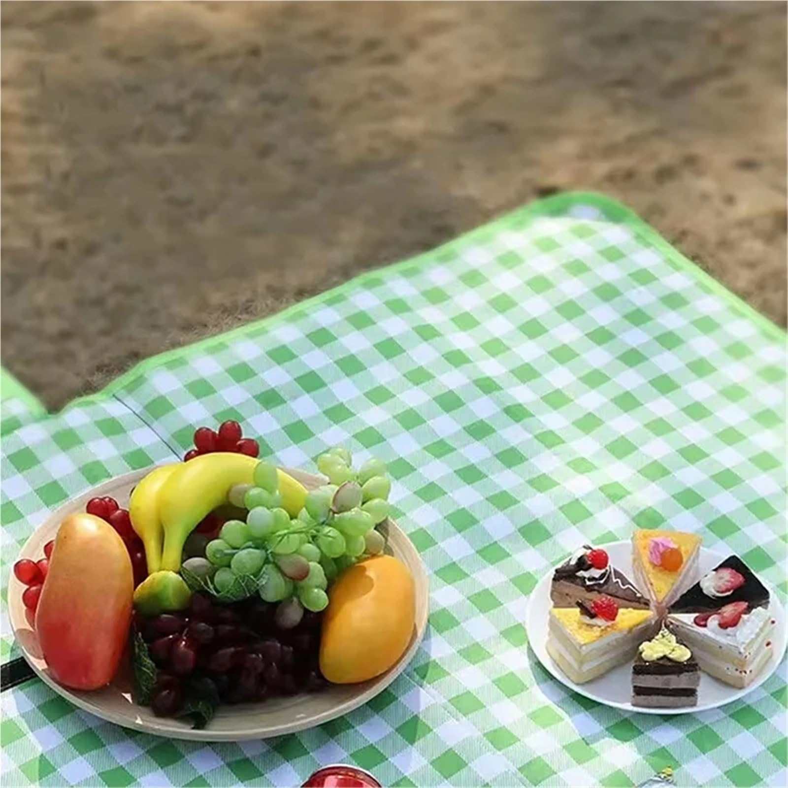 Telo Picnic Tappetino da Picnic antiumidità, Portatile, for Gite Primaverili, Campeggio, Tappetino Non Tessuto Spesso, Leggero, Pieghevole, Tappetino da Spiaggia for Esterni(Green,2X3.0M)