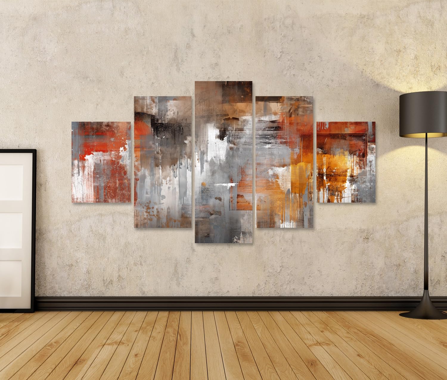 islandburner Bild auf Leinwand Faszinierende Vintage-Kollage Kunstdruck Wohnzimmer Für Kunstliebhaber - 5-teilig