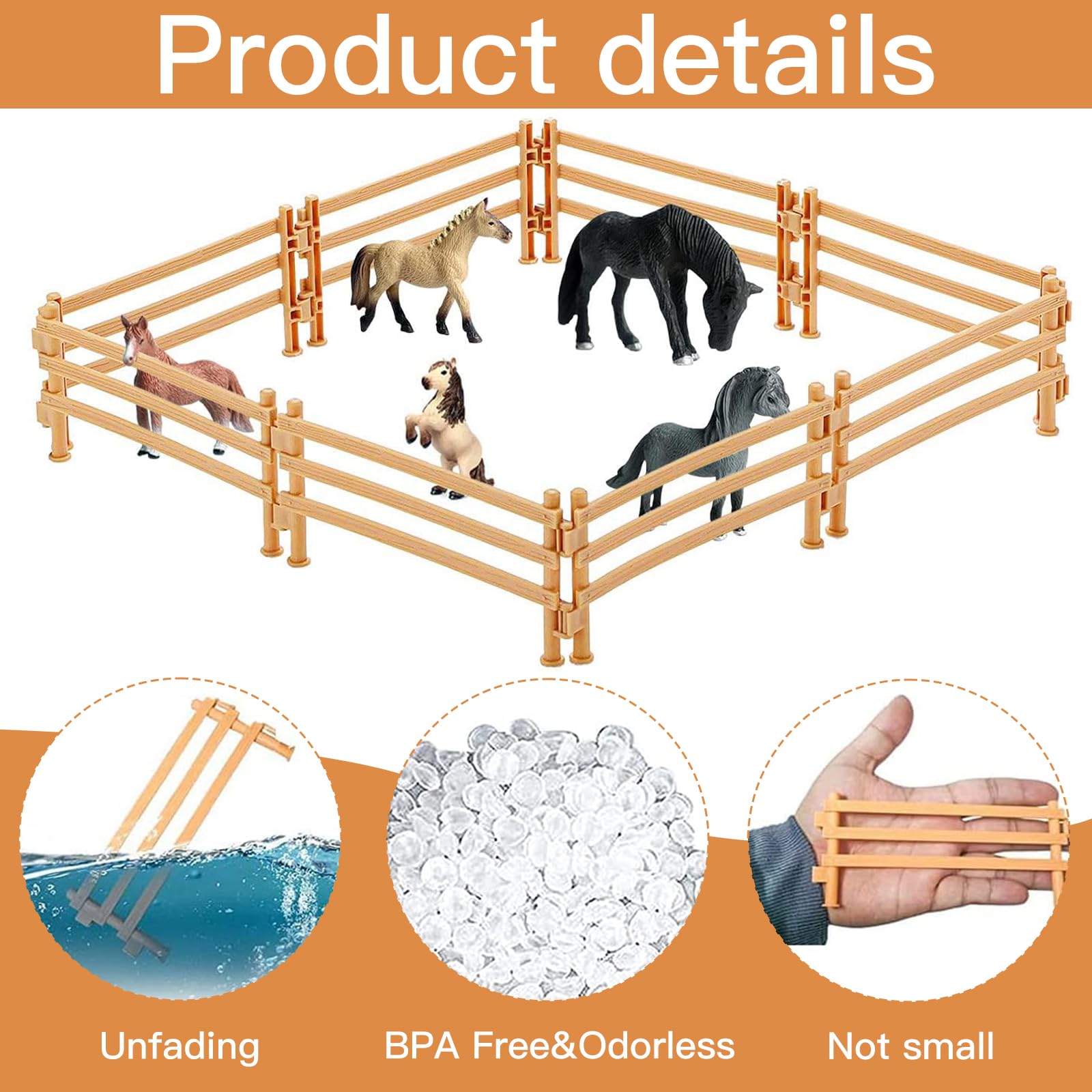 40 Piezas De Vallas De Juguete Para Animales – Mini Cercado De Plástico Reutilizable Para Granjas, Paisajismo Y Manualidades Infantiles