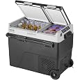 VEVOR Car Refrigerator, 12 Volt Car Refrigerator Fridge, 40QT/38L Dual Zone Portable Freezer, -4℉-50℉ Adjustable Range, 12/24V DC and 100-240V AC Compressor Cooler for Outdoor, Camping, Travel, RV