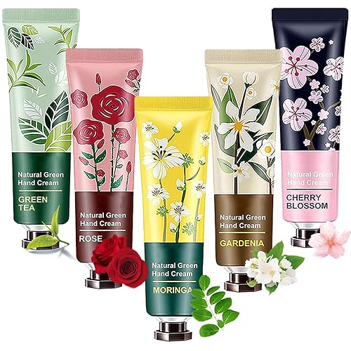 5 piezas de crema de manos con fragancia vegetal para manos secas, crema hidratante para manos, juego de regalos de viaje, crema para el cuidado de