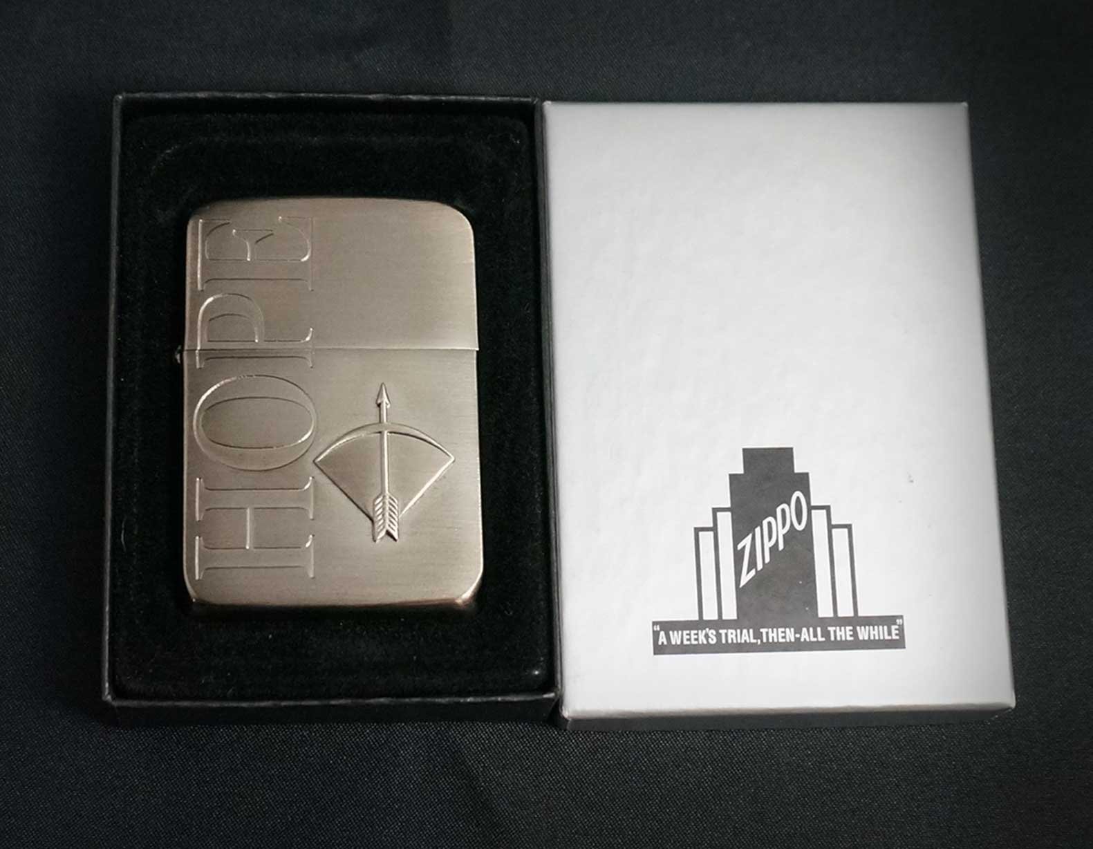 Amazon.co.jp: ZIPPO(ジッポー)HOPE 懸賞品 銀古美仕上げ 41REPLICA