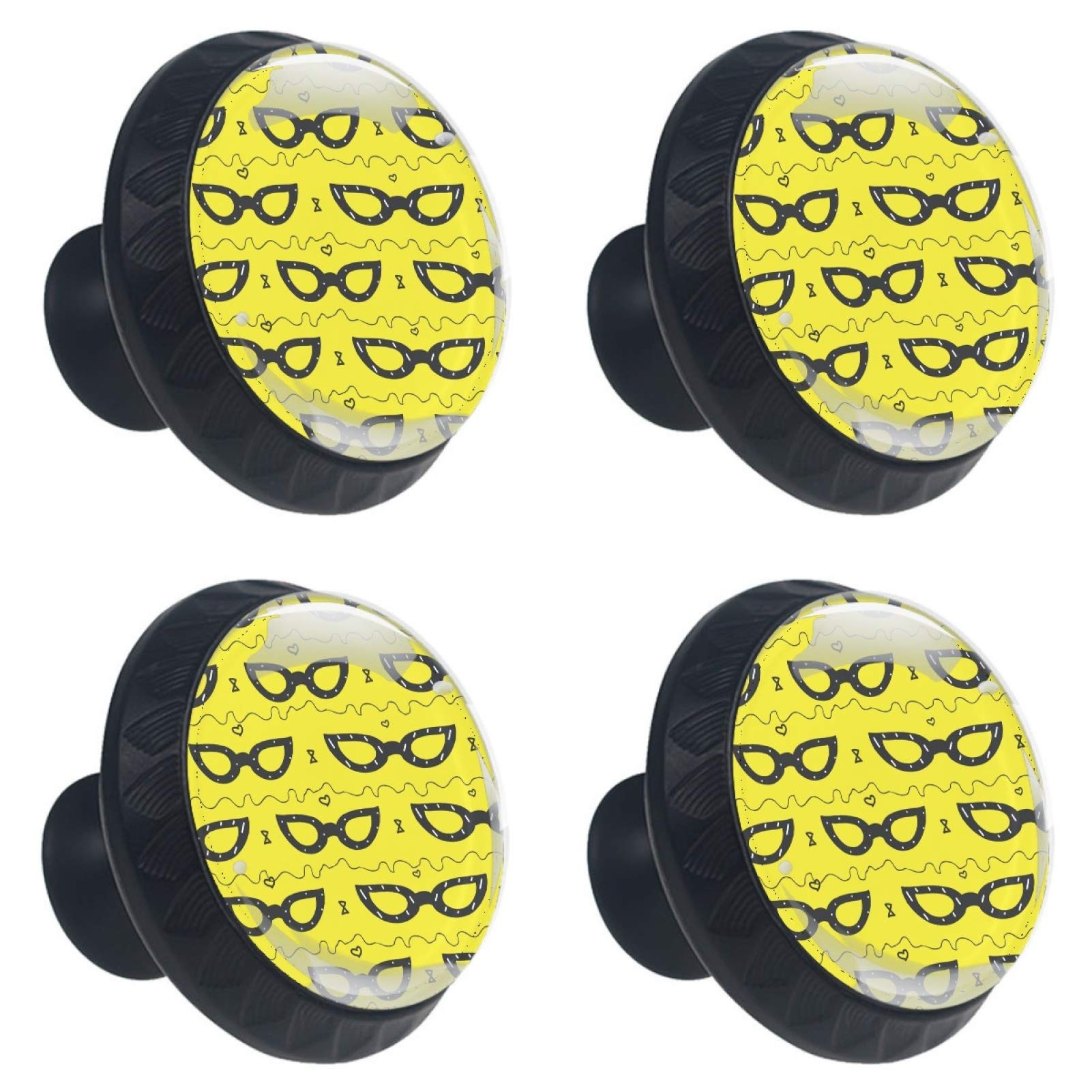 Bouton de tiroir en verre jaune œil de chat de 30 mm pour remplacer les poignées usées de vos commodes