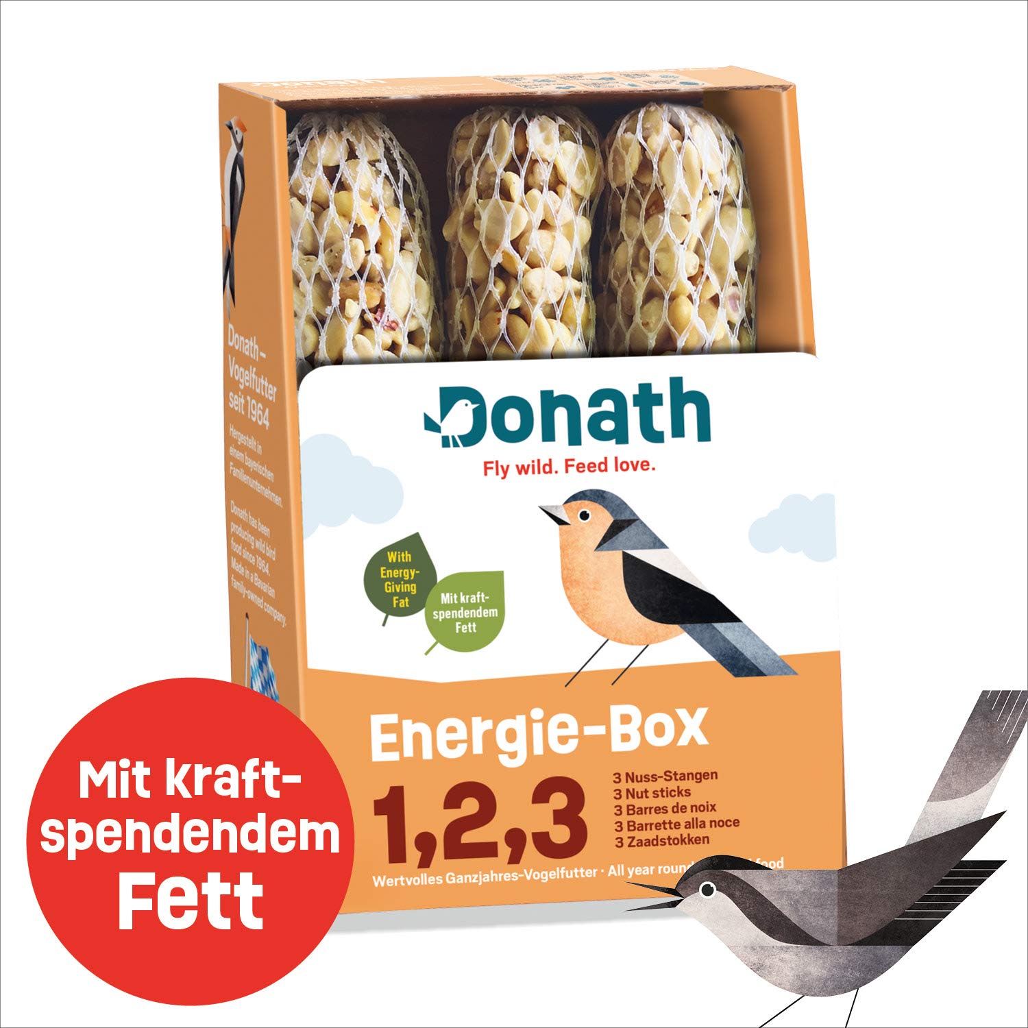 Donath Boîte à Énergie Oiseaux Sauvages Nourriture 360 g