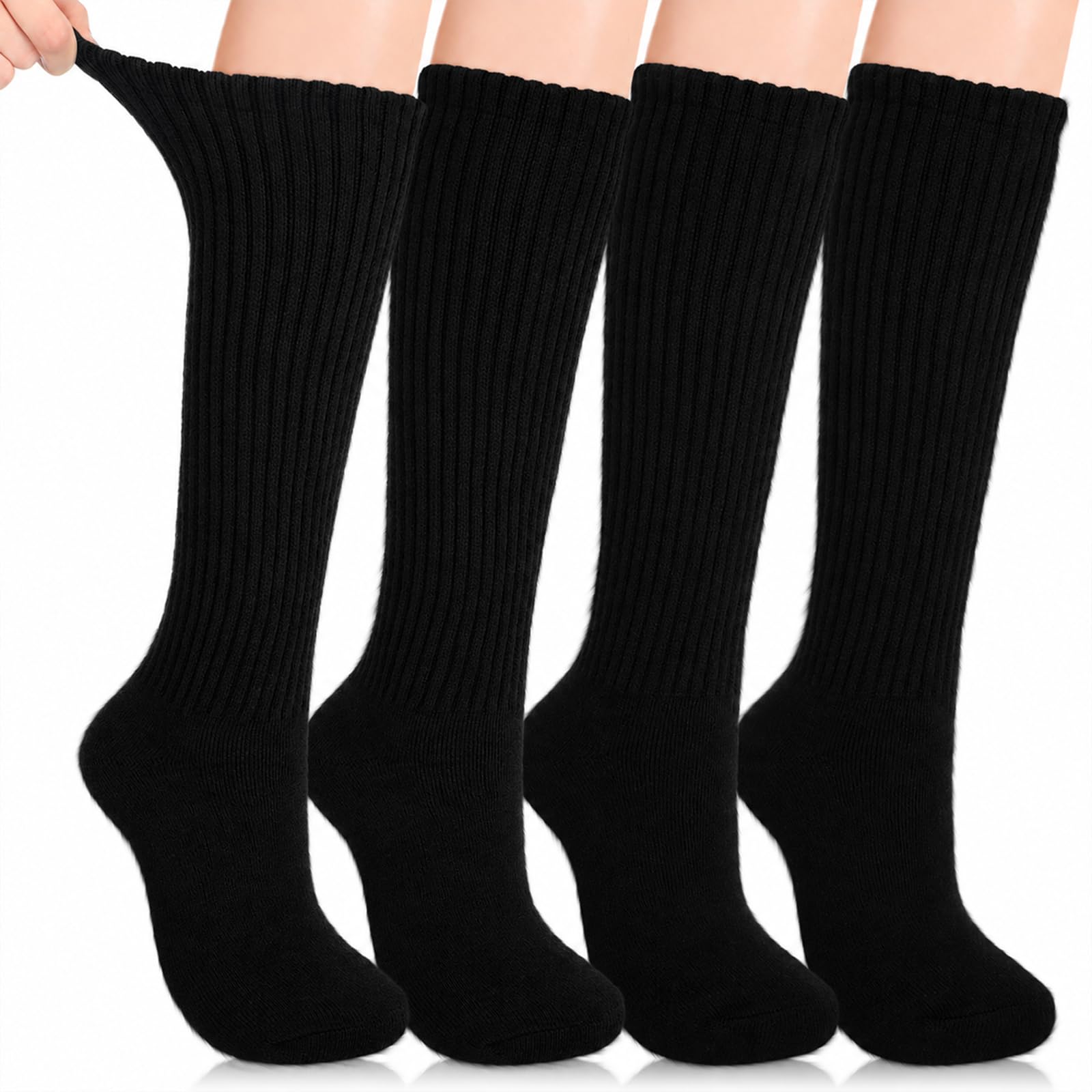 Cutecrop 4 Pairs Alpaca Wool Diabetic Sock
