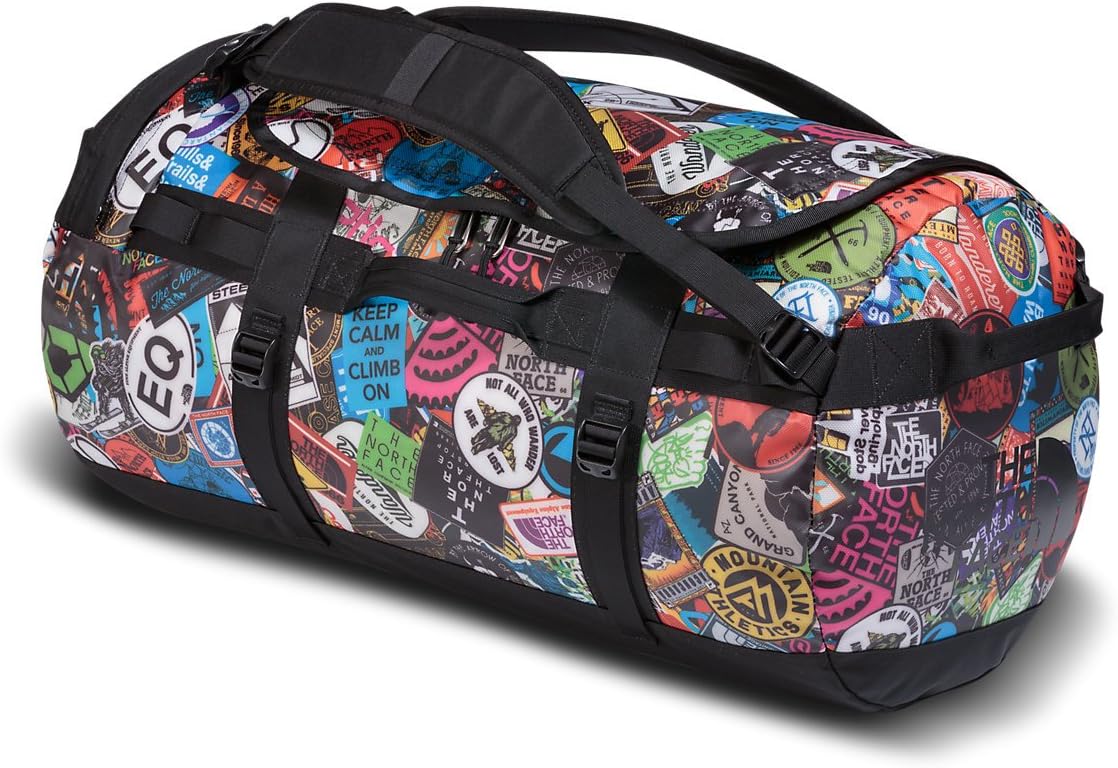 The North Face Base Camp Duffel M TNF Red Sticker Bomb Print / TNF Black