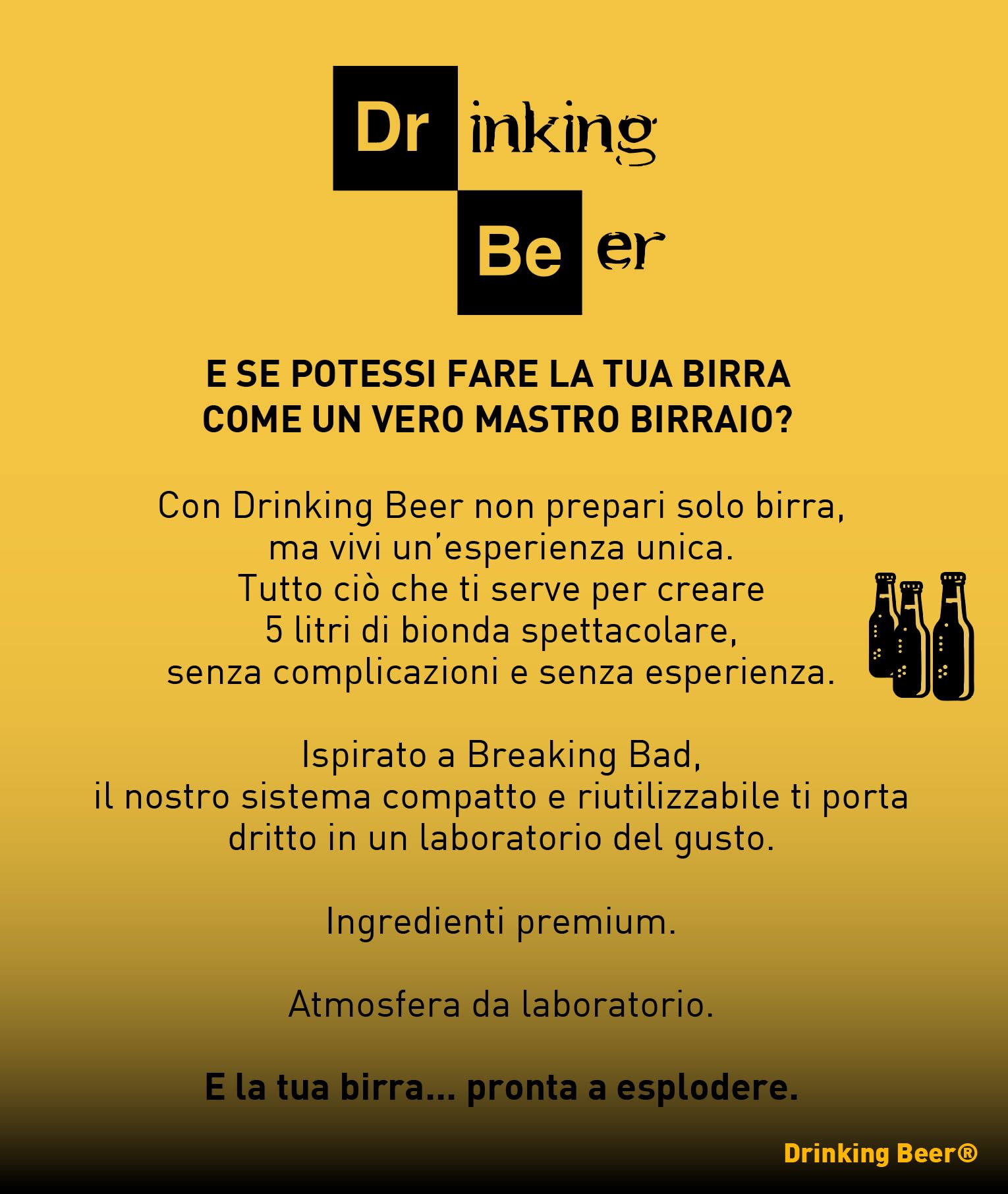 Drinking Beer® - Kit per la Produzione di Birra Artigianale 5L | Kit Per La Produzione A Casa | Regali Uomo Originali | Idea Regalo