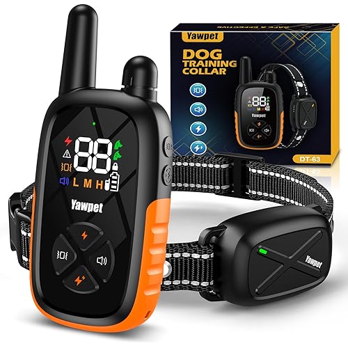 Dog Shock Collar - Electric Dog Training Collar with Remote 1600FT, Rechargeable E-Collar with 4 Training Modes, Security Lock for All Breeds, Sizes