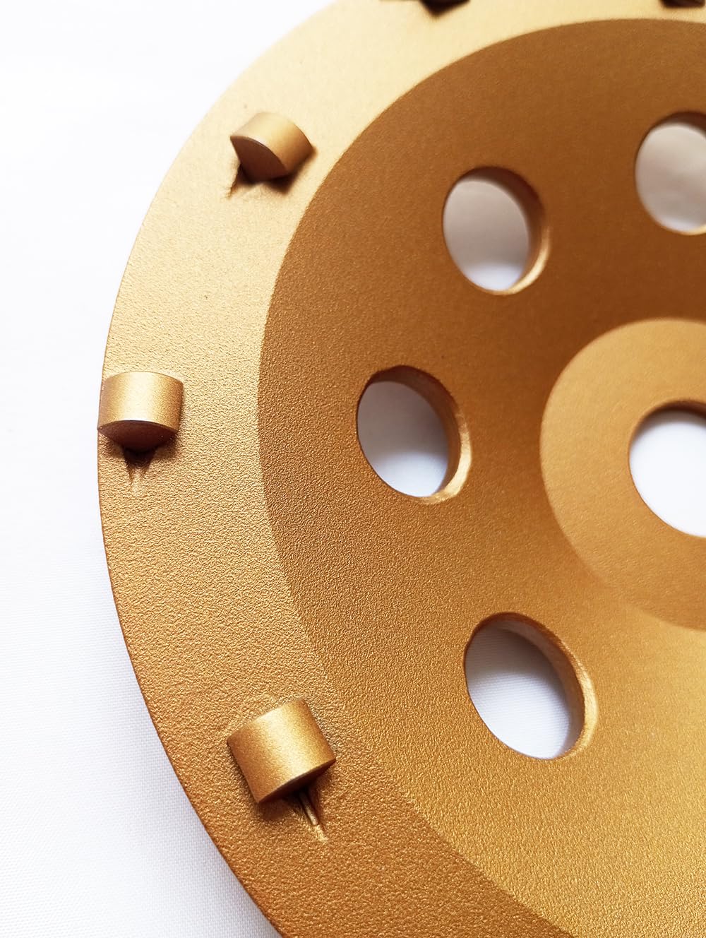 Muela abrasiva PCD de 7 pulgadas para quitar revestimiento de superficie de suelo de hormigón epoxi | 12 segmentos para pintura de masilla de pegamento con eje sin rosca de 22,23 mm