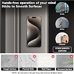 AUROX Support de poignée de téléphone extensible et collapsible, support de prise de courant pour téléphone à aspiration en silicone, compatible avec Kindle, Accessoire de téléphone cellulaire pour tablette intelligent (type adhésif, blanc)