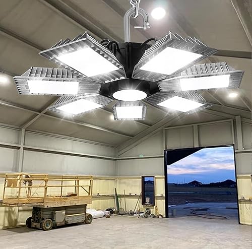 Miniatura 4 de 1 Pack-LED High Bay Light,250W 30,000lm-Super Bright Industrial LED Garage Light with 5ft Cord,Safety Rope,Hanging Hook,and Chain-LED Shop Light for
