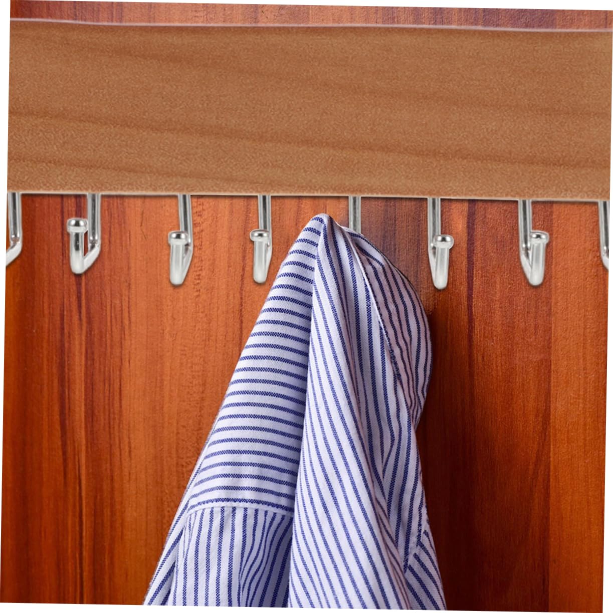 Didiseaon 2 Stück Teiliges Wandmontage Holz Gürtelhalter mit Haken Platzsparender Gürtel und Krawattenorganizer Langlebig Stilvoll und Einfach zu Montieren für Schlafzimmer und