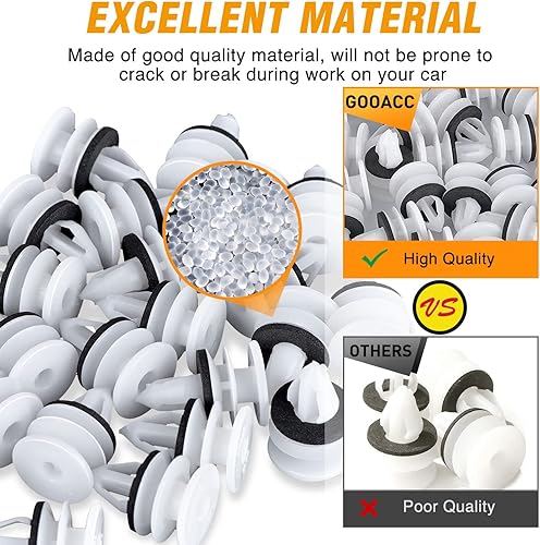 Miniatura 4 de GOOACC 50 piezas de retenedor de panel de puerta con sellador Compatible para GM Buick Chevrolet Cadillac GMC Hummer H2 Oldsmobile Pontiac Saturn