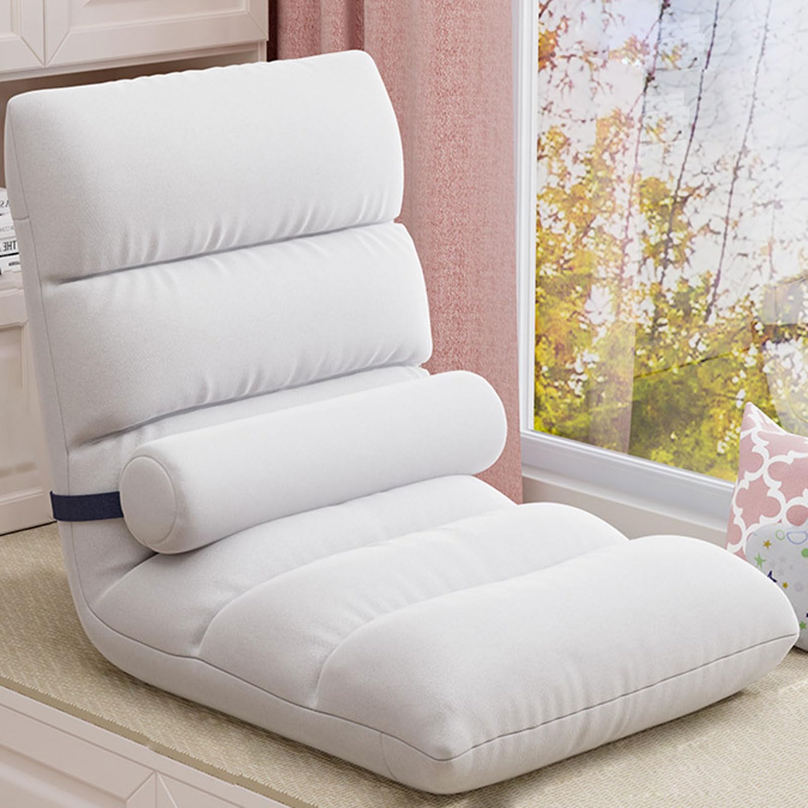 Chaise De Sol Tatami,Fauteuil de Sol Inclinable,Fauteuil Tatami Japonais,Chaise de Sol Japonaise Multifonctionnelle,Chaise de Sol de méditation,pour Salon,Chambre ou Une Fenêtre en Baie