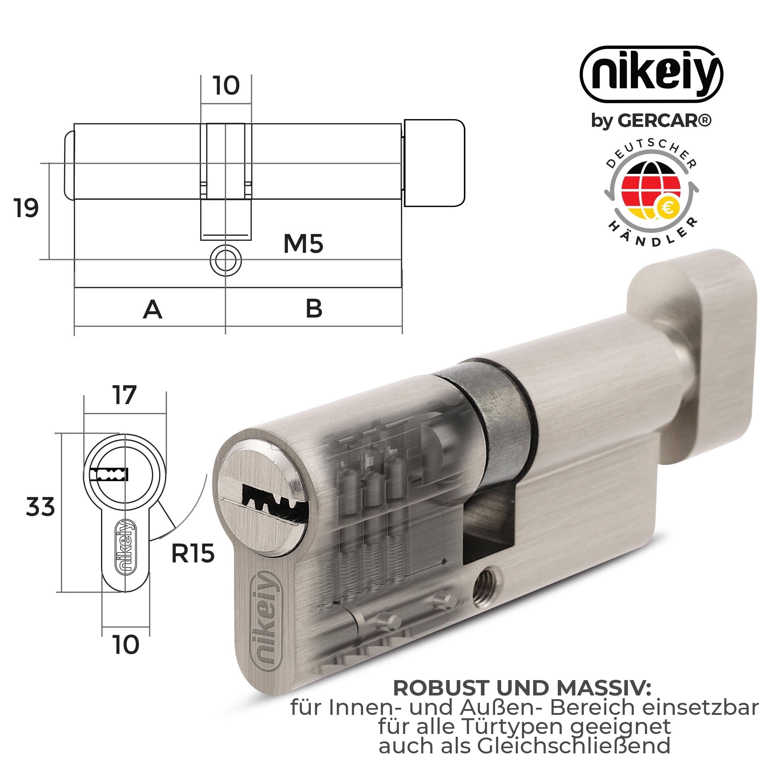 Knopcilinder WLP SKG 3 sterren | Deurcilinder