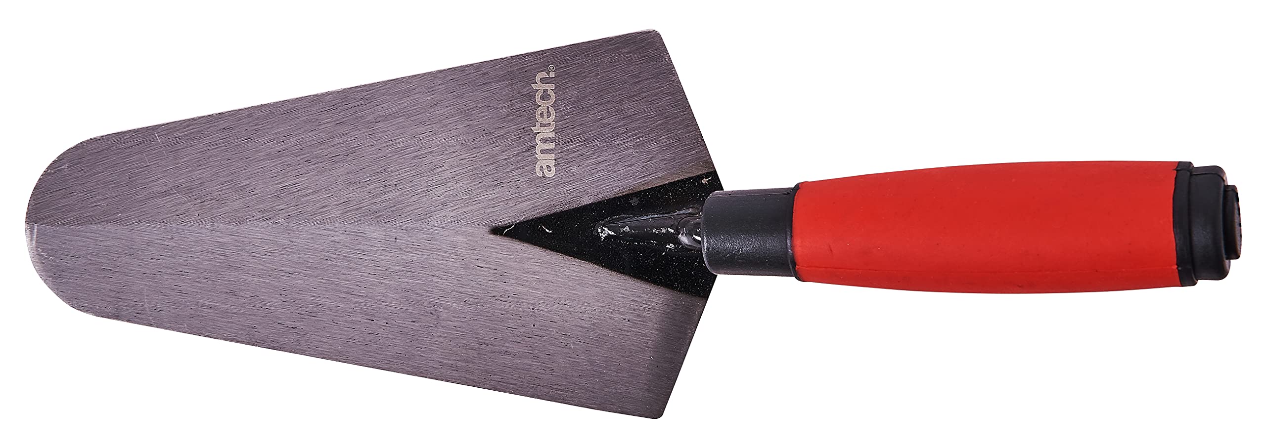 Am-Tech Truelle de jaugeage avec manche à prise souple Rouge 17,8 cm