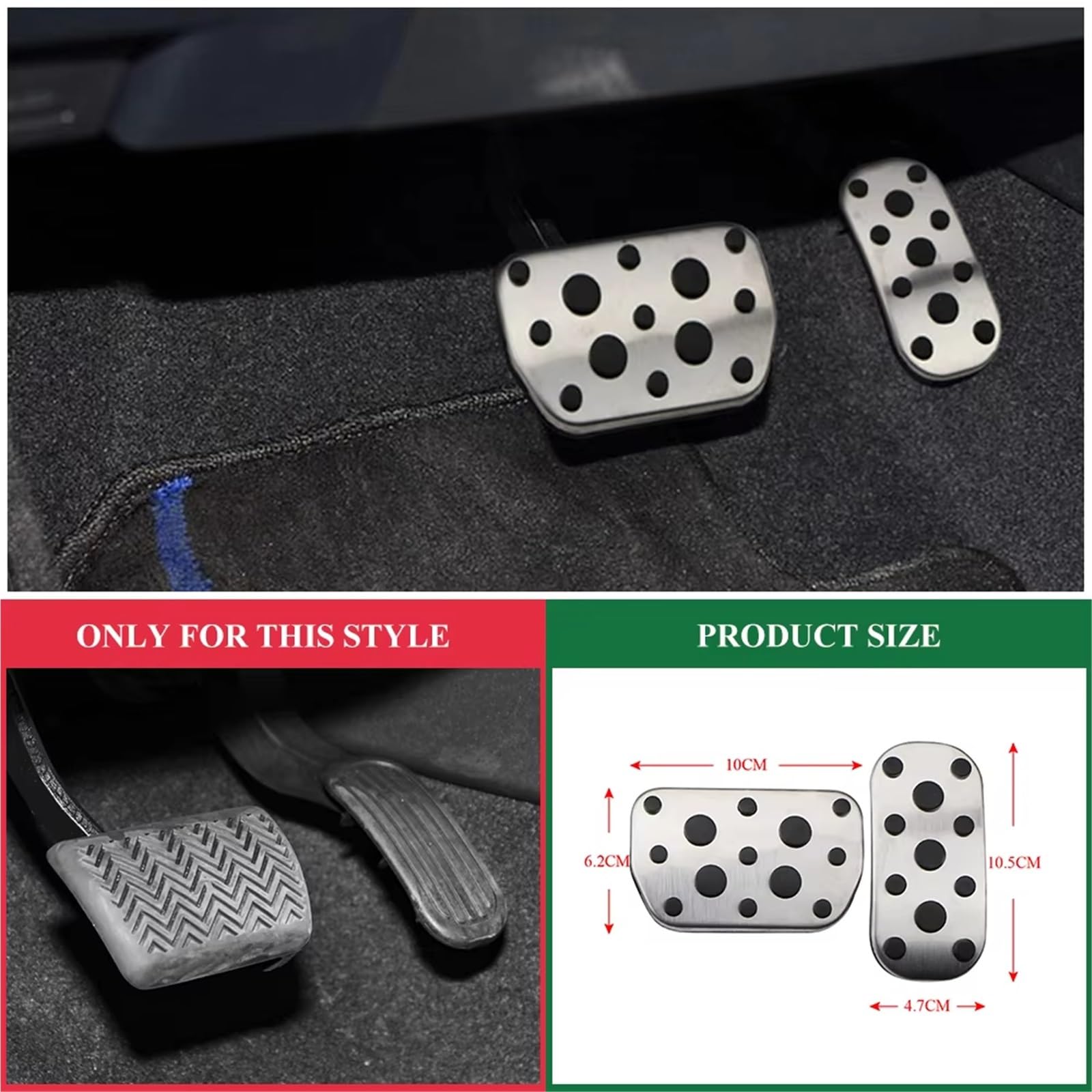 Voiture Pédale Capuchons Pour Toyota Pour Fortuner Pour Innova Pour Hilux Pour Revo C-HR 16-21 AT Pad Carburant Gaz Frein Repose-pieds Couvercle Pédale Pédale Accessoires