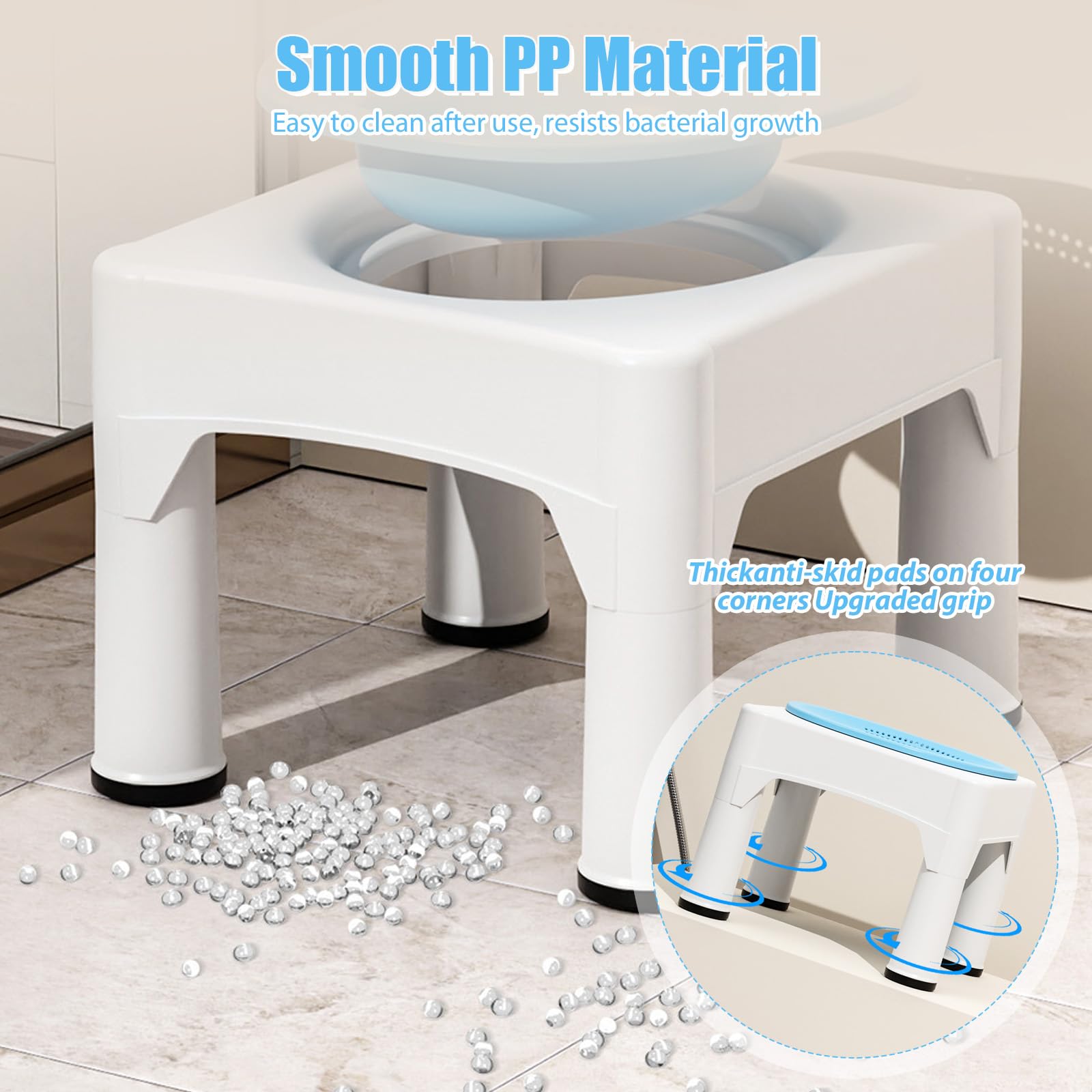 Baño de asiento con taburete, 1600 ml, bañera colgante para baños de asiento, bañera de cadera con acondicionador, resistencia al calor hasta 120 °C, bañera de asiento para tratamiento de hemorroides
