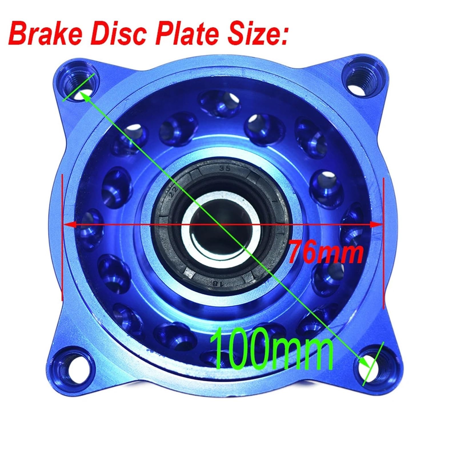 Vorderradfelge Dirt Bike Felgennabe 15 mm Radachsloch vorne und hinten für 10 Zoll, 12, 14, 17 Räder Motorrad(Red Set)