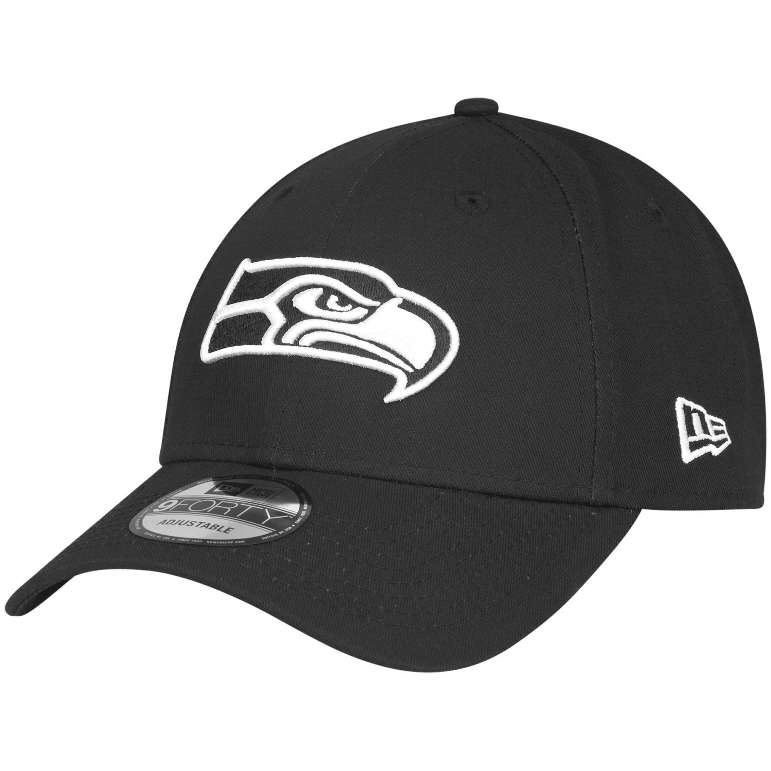New Era Unisex Seattle Seahawks 9Forty Adjustable Nfl Cap - Black - One Size