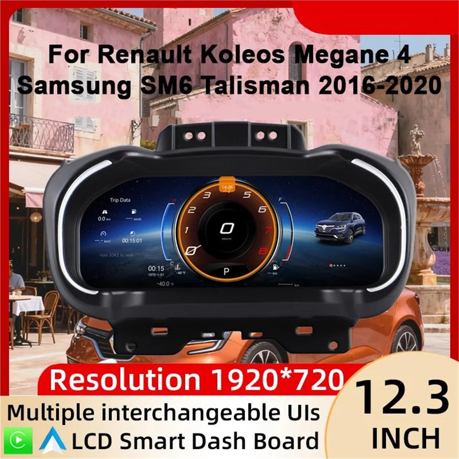 Cyfrowy miernik Do Samsung SM6 Talizman Wyświetlacz Head Up | 2016-2020 Prędkościomierz Auto Cyfrowy Zestaw Wskaźników