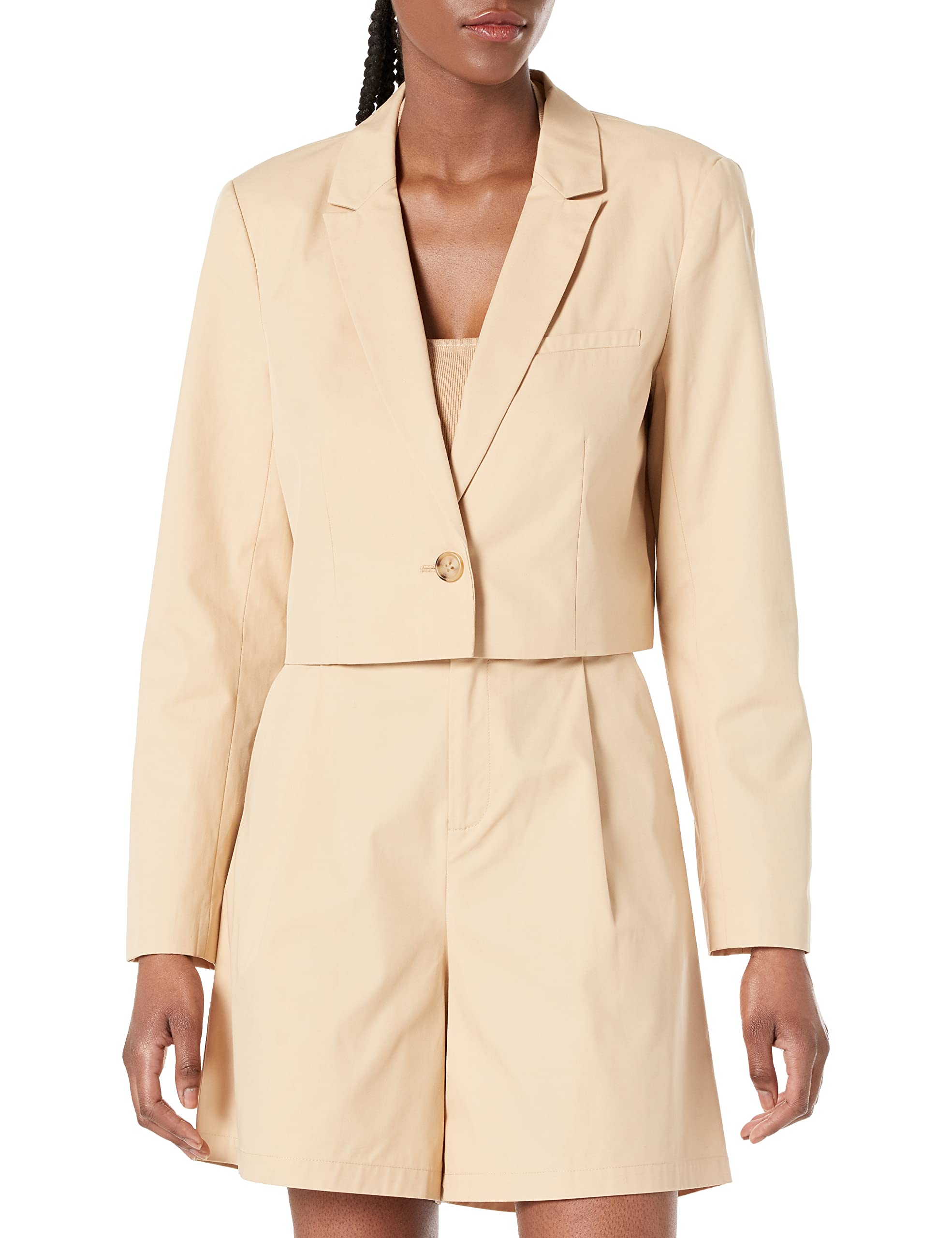 The Drop Women's Karina Cropped Boxy Blazer