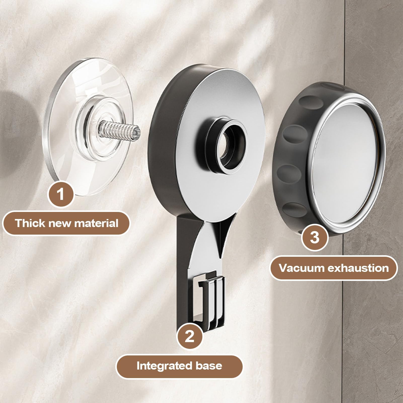 Topfdeckelständer | 3-stufiger Topfdeckelhalter for Schranktür oder Wand | Kein Bohren, platzsparende Aufbewahrung for Wohnmobil-Küchenschranktür, Speisekammer(Gun Grey)