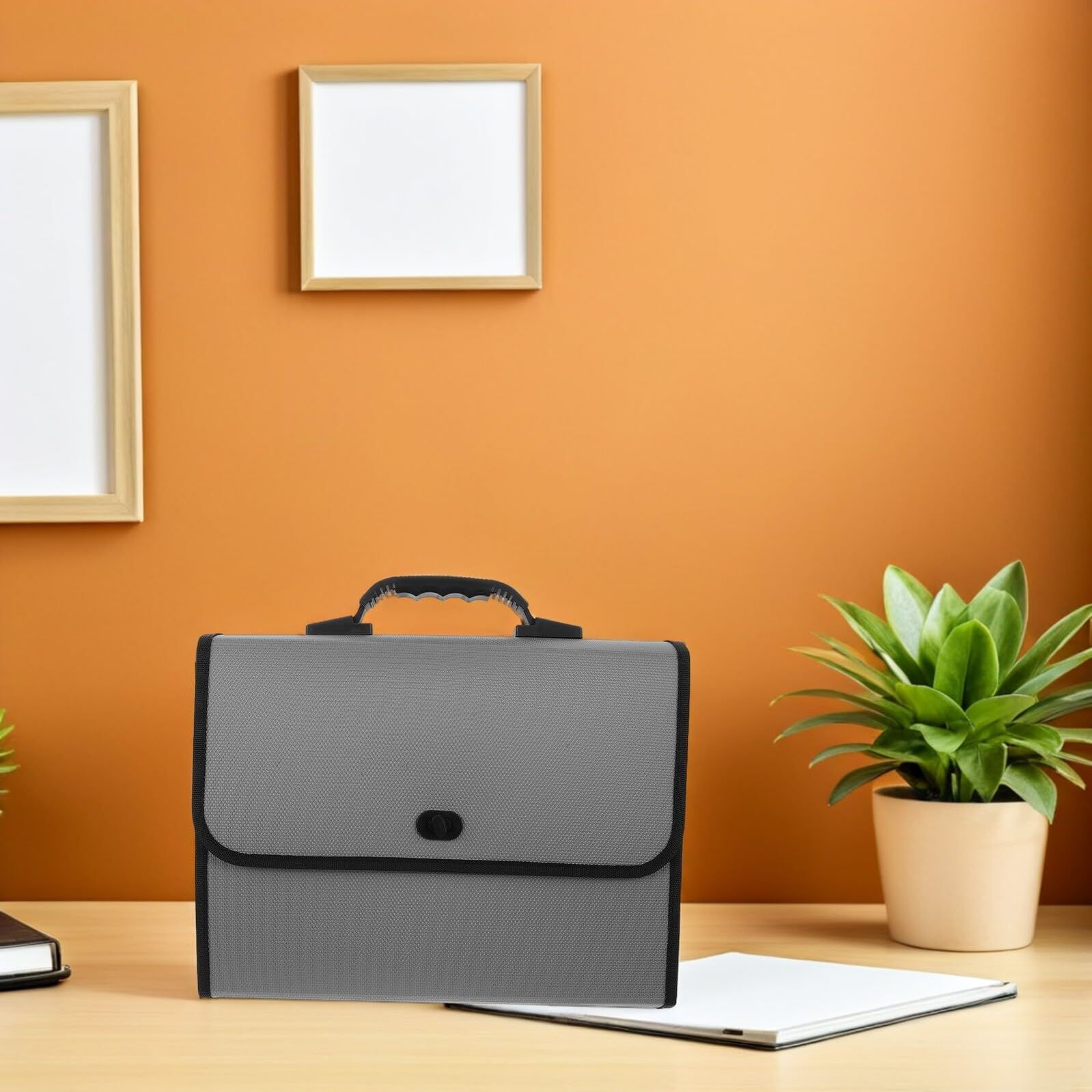 Cartella Porta Documenti Espandibile e Chiusura a Fibbia Manico Rinforzato con 26 Tasche A4 Organizer Ufficio Multifunzione in Plastica per Scuola e Lavoro