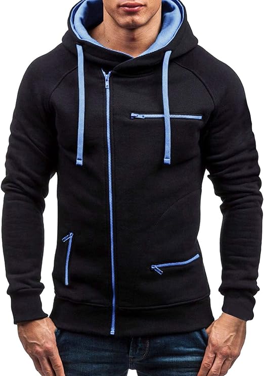 PHSHY Athletic Hoodied Pullover Sweatshirt for Mens Casual