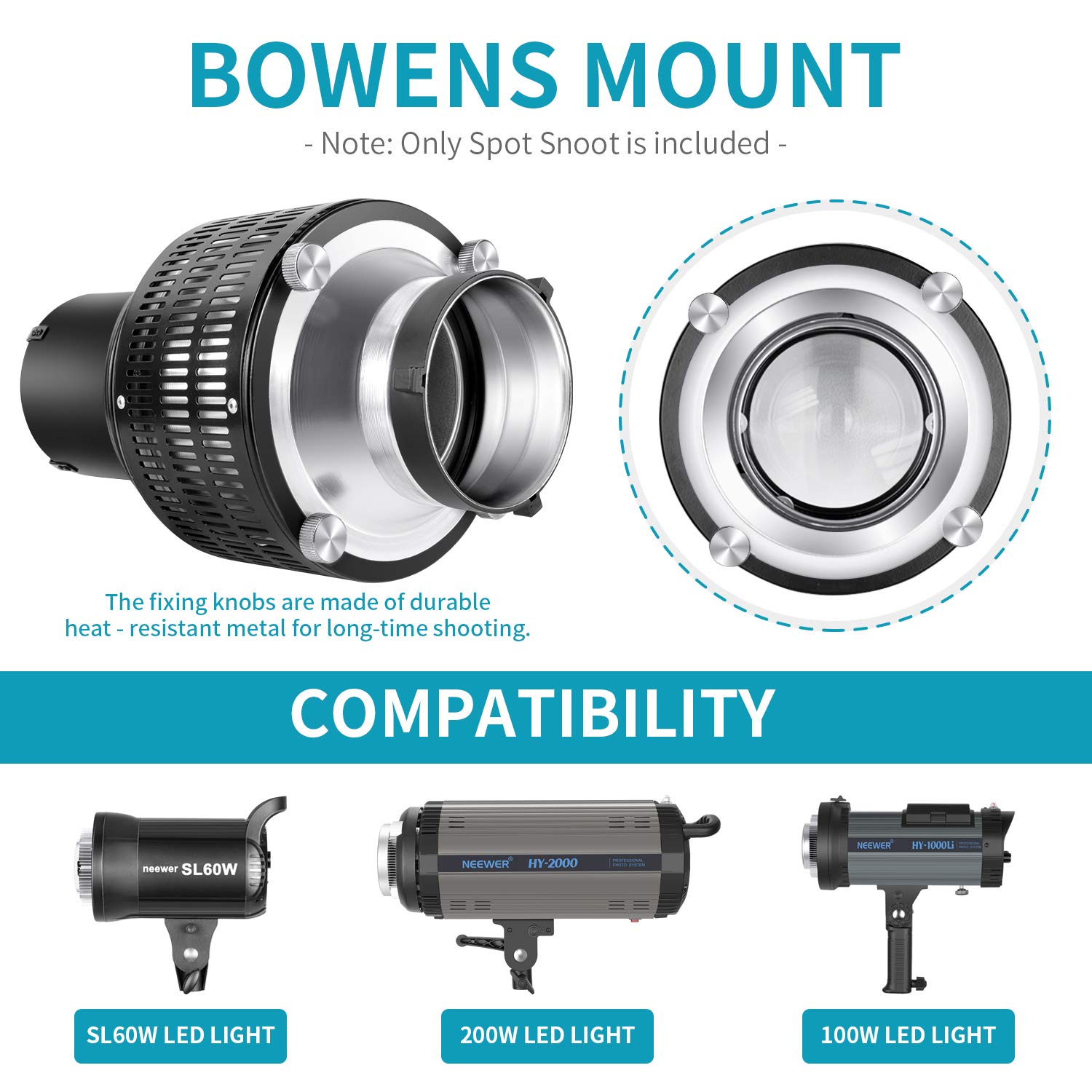 Ensemble De Snoot Conique Améliore Le Contrôle De La Lumière