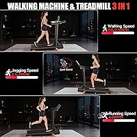 Vista 4 de Cinta de correr Walking Pad con estación de trabajo de escritorio, caminadoras con inclinación del 12% para el hogar y oficina pequeña, capacidad