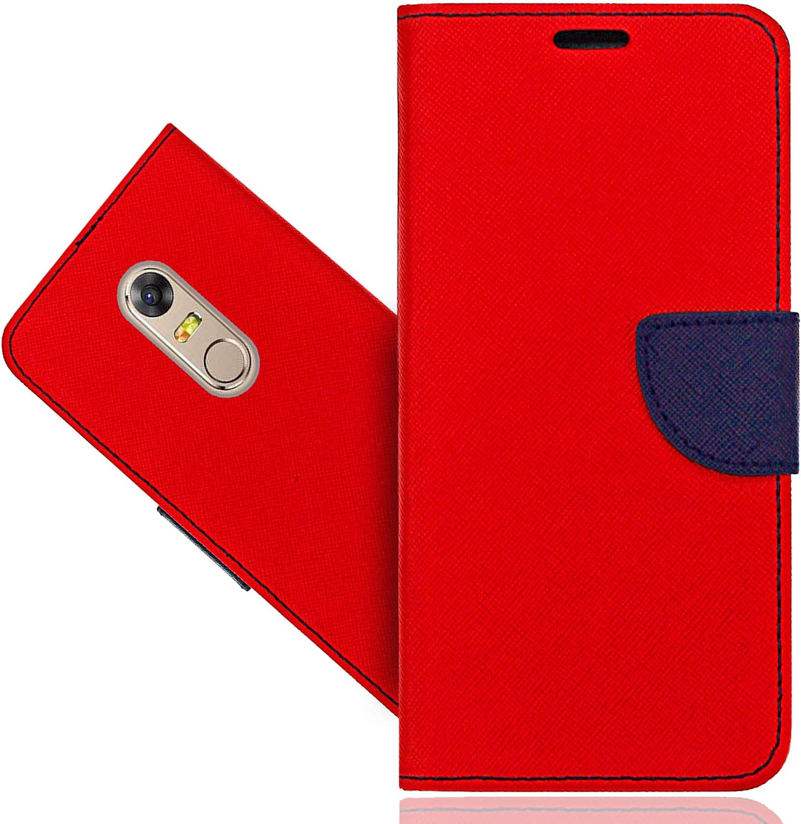 SHIYENA Leather Case For TP-Link Neffos X1 Lite, Wallet Flip Leather Magnetic Card Slot Kickstand Phone Case Cover
