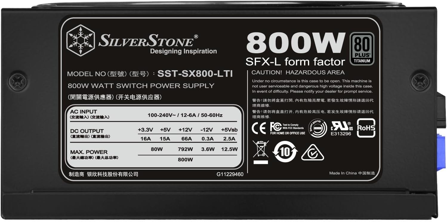 Crаzу Clеаrаnсе SilverStone Technology 800W SFX-L, 80 Plus Titanium 100% Modular Power Supply with Japanese Capacitors SX800-LTI-USA, SST-SX800-LTI-USA Authеntіс Crаzу Dеаlѕ SilverStone Technology 800W SFX-L, 80 Plus Titanium 100% Modular Power Supply with Japanese Capacitors SX800-LTI-USA, SST-SX800-LTI-USA