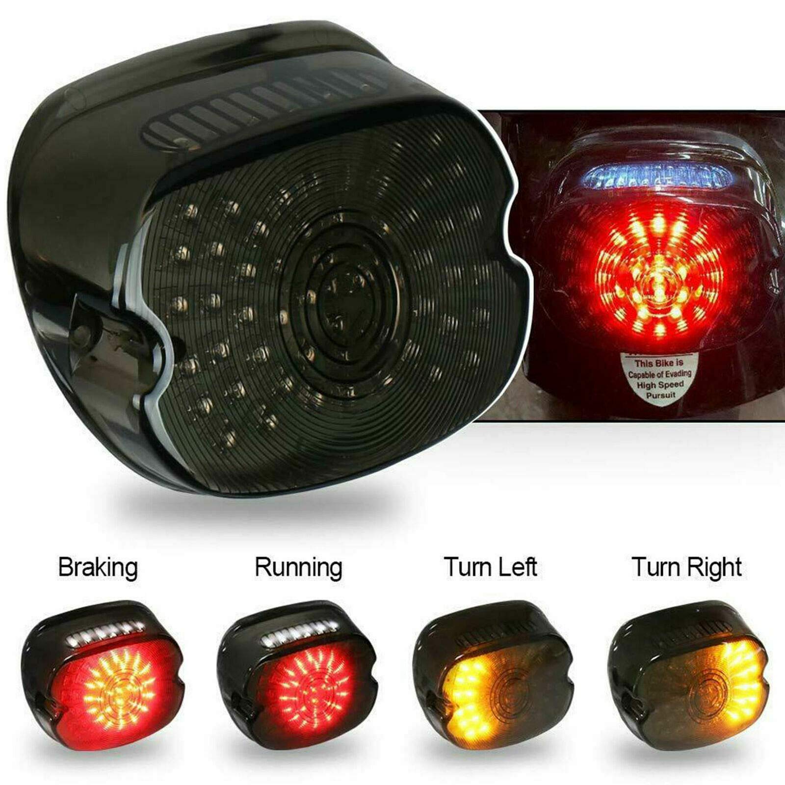 Luce Posteriore LED Per Motocicletta - Stop, Freno E Indicatori, Impermeabile E Facile Da Installare - Foto 7
