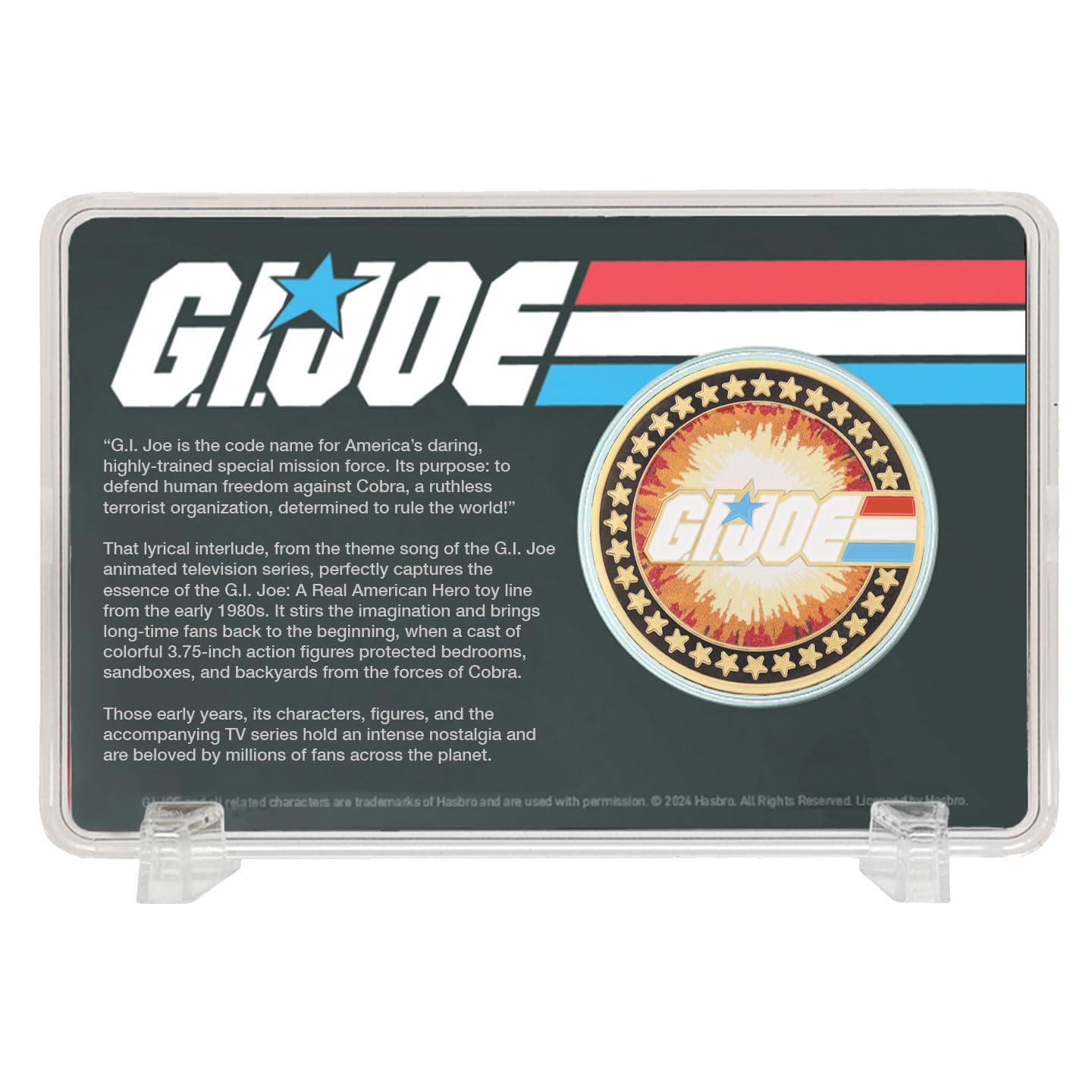 FaNaTtik G.I. Joe 60. rocznica 24k złocona edycja limitowana moneta w pudełku kolekcjonerskim – Prawdziwy Amerykański Bohater - Oficjalnie licencjonowany produkt