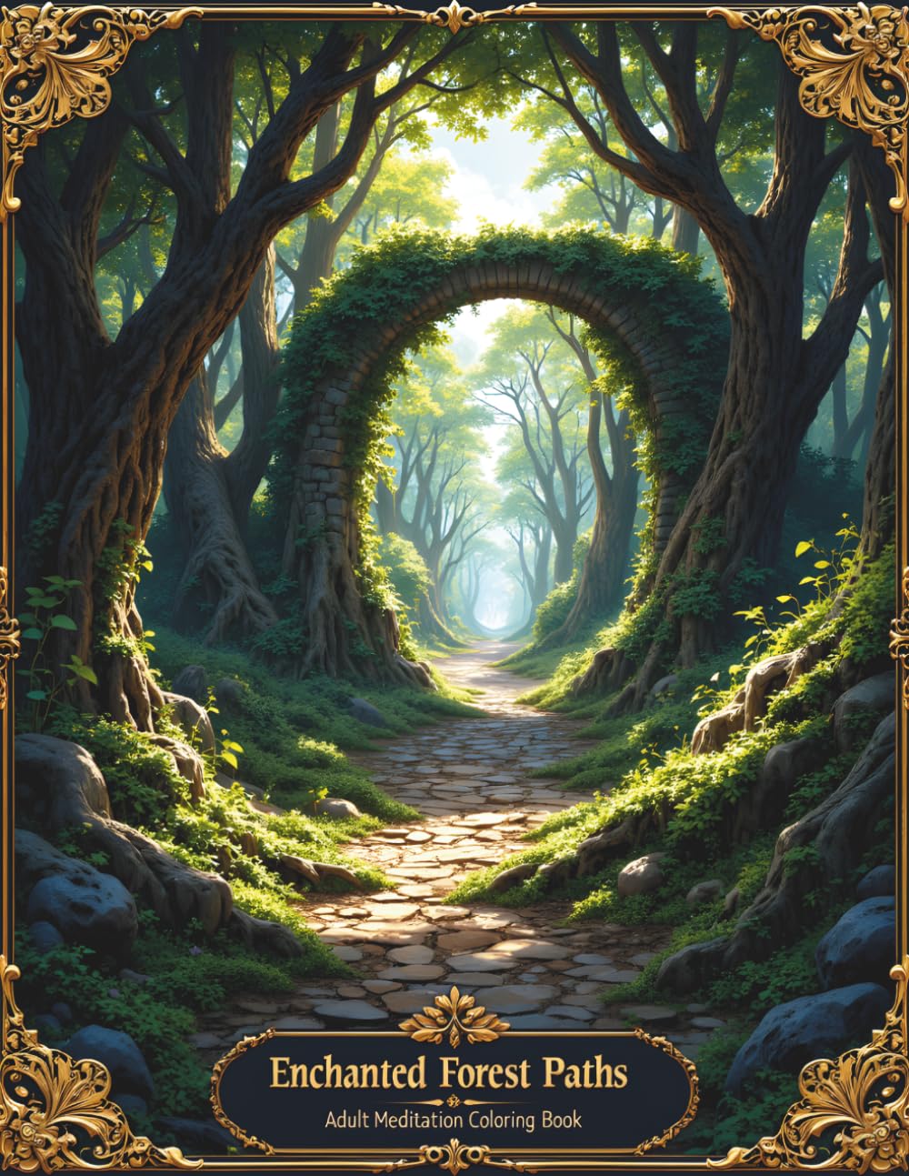 Enchanted Forest Paths: Adult Meditation Coloring Book