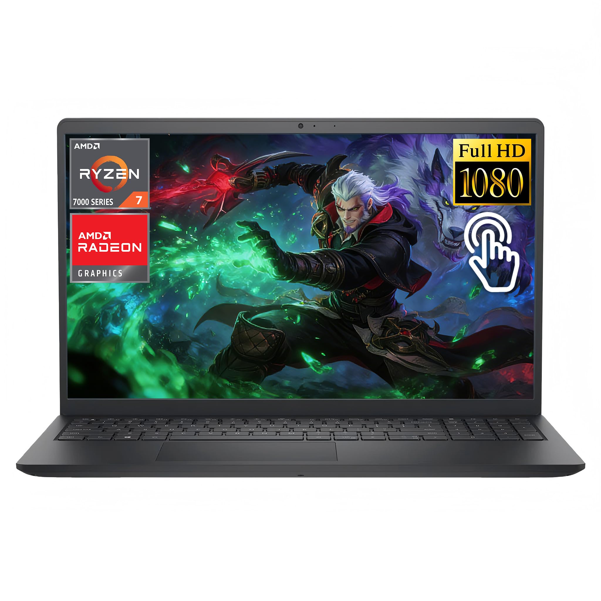 Dell Inspiron 15.6" FHD Touchscreen Laptop, 8-Core AMD Ryzen 7 7730U (Up to 4.5GHz, Beat i7-1355U) 16GB RAM 1TB SSD, AMD Radeon Graphics Win11 Computer for Creator Business Gaming