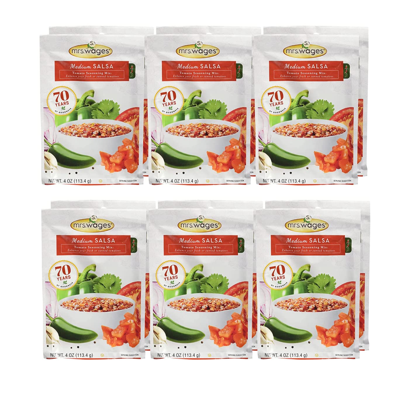 Mrs. Wages Salsa Tomato Mix-4 Oz-12 Pack