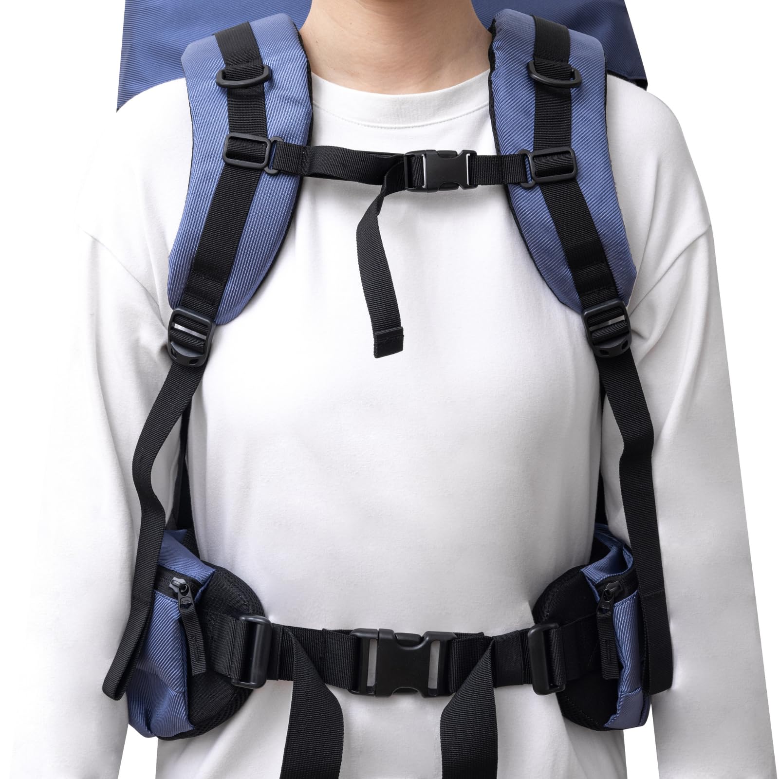 Hunderucksack bis 12kg - Modell Daypack, Größe M, Blau - Premium Rucksack für kleine bis mittelgroße Hunde mit Höhenverstellbarem Tragesystem und viel Raum für den Hund