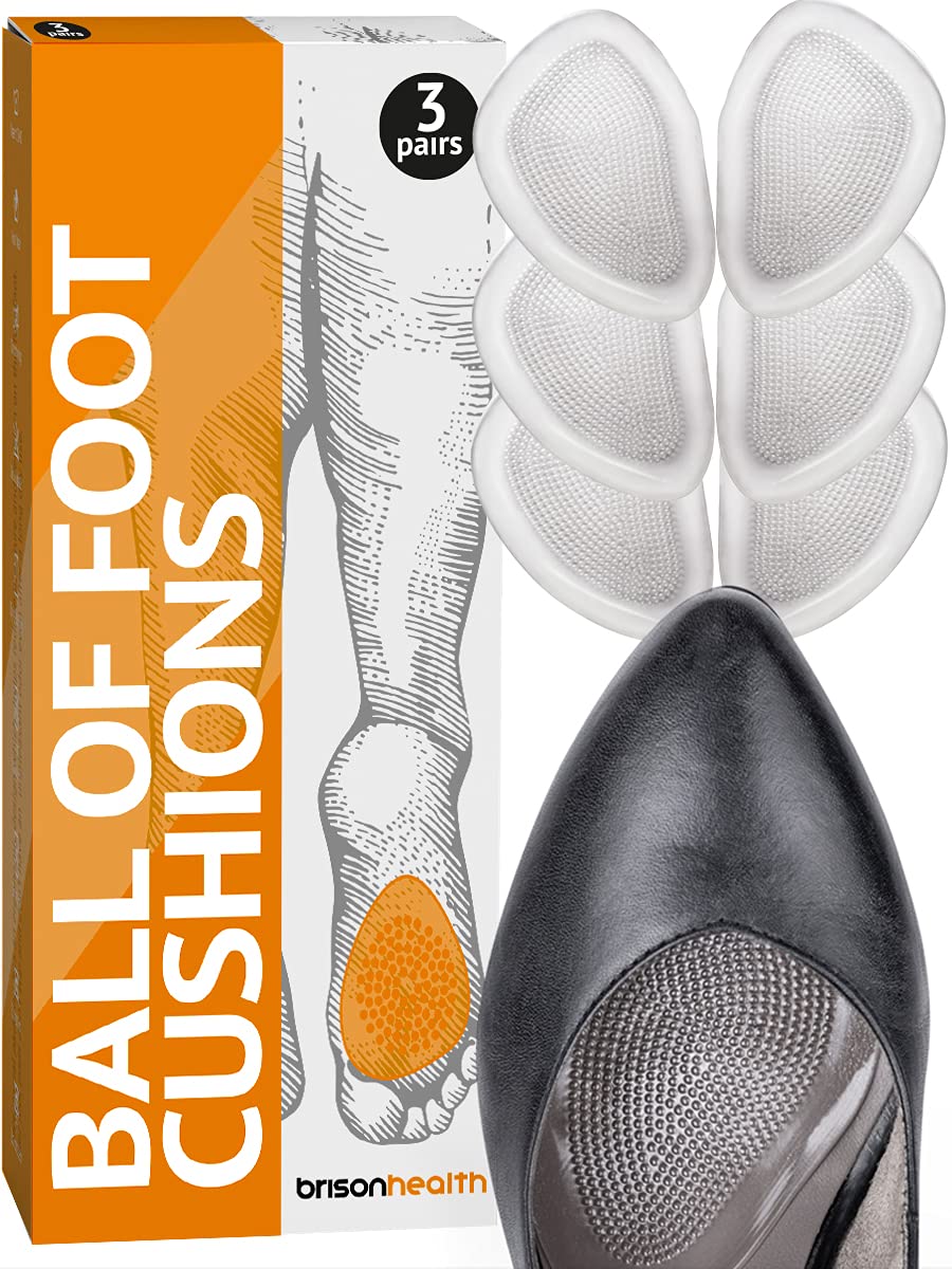 Ball of Foot Cushions for High Heels Soft Grooved Surface Gel Insole