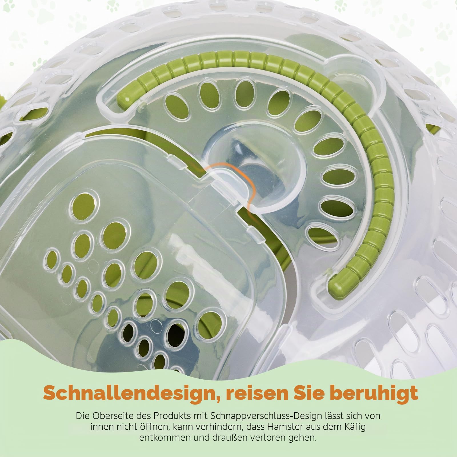 Nobleza - Kleintier-Transportkäfig, tragbarer Hamster-Transportkäfig, Transportbehälter für Kaninchen, Lüftungsschlitze, bequemer Griff (L27*B20,5*H17CM)