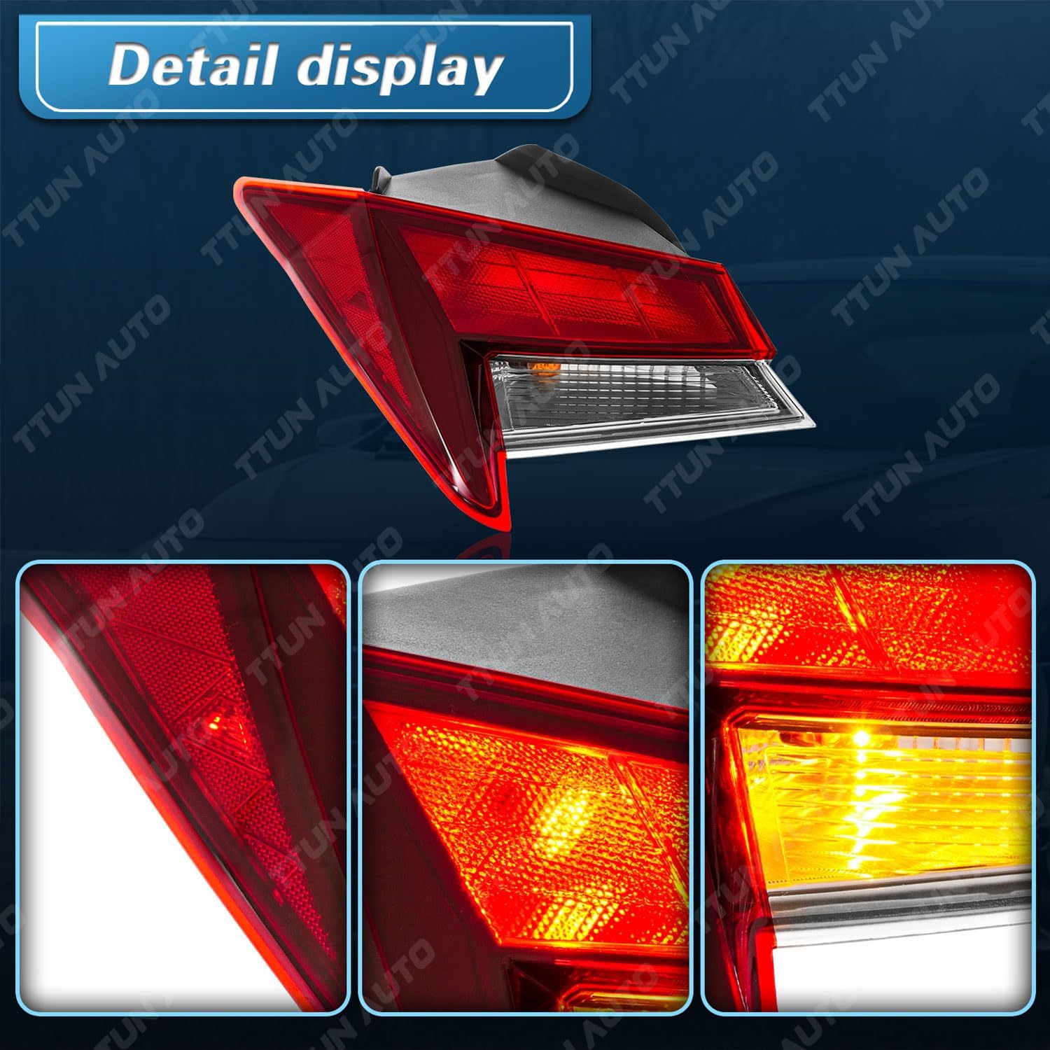 Compatible with 2021-2025 Hyundai Elantra Tail Light Halogen Type with Daytime Running Lamp 92402-AB000 HY2805169 Passenger Right Side