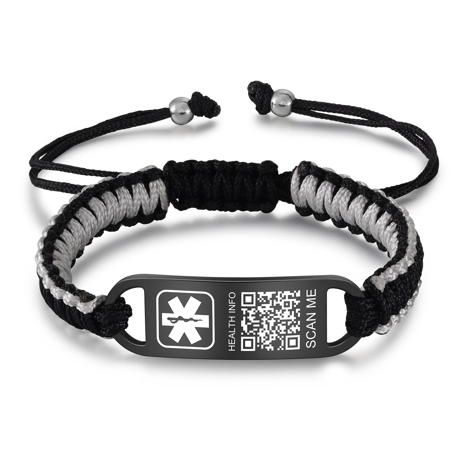 Upgrade Medical Bracelets Men Women with QR Code Medical Alert ID Bracelets