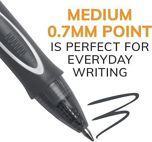 Miniatura 3 de BIC Gelocity - Bolígrafos de gel negros de secado rápido, punta media (0.028 in), paquete de 48 unidades, bolígrafos de gel retráctiles con cómodo