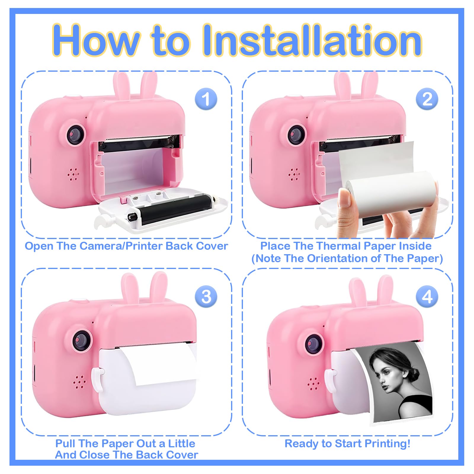 20 Rotoli Carta Termica Per Stampante - Adesivi Autoadesivi 57x25 Mm - Per Fotocamere Bambini E Mini Stampanti - Foto 7