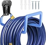 Metal Garden Hose Holder - Heavy Duty Hose Hanger Wall Mounted Water Hose Holder for Outside Yard, Sturdy Hose Reel Hose Hooks Ideal for Water Hose, Extension Cords