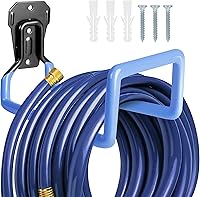 Vista 8 de 2 piezas de soporte de manguera resistente para almacenamiento de manguera de jardín, soportes de manguera de agua negra para montaje en pared