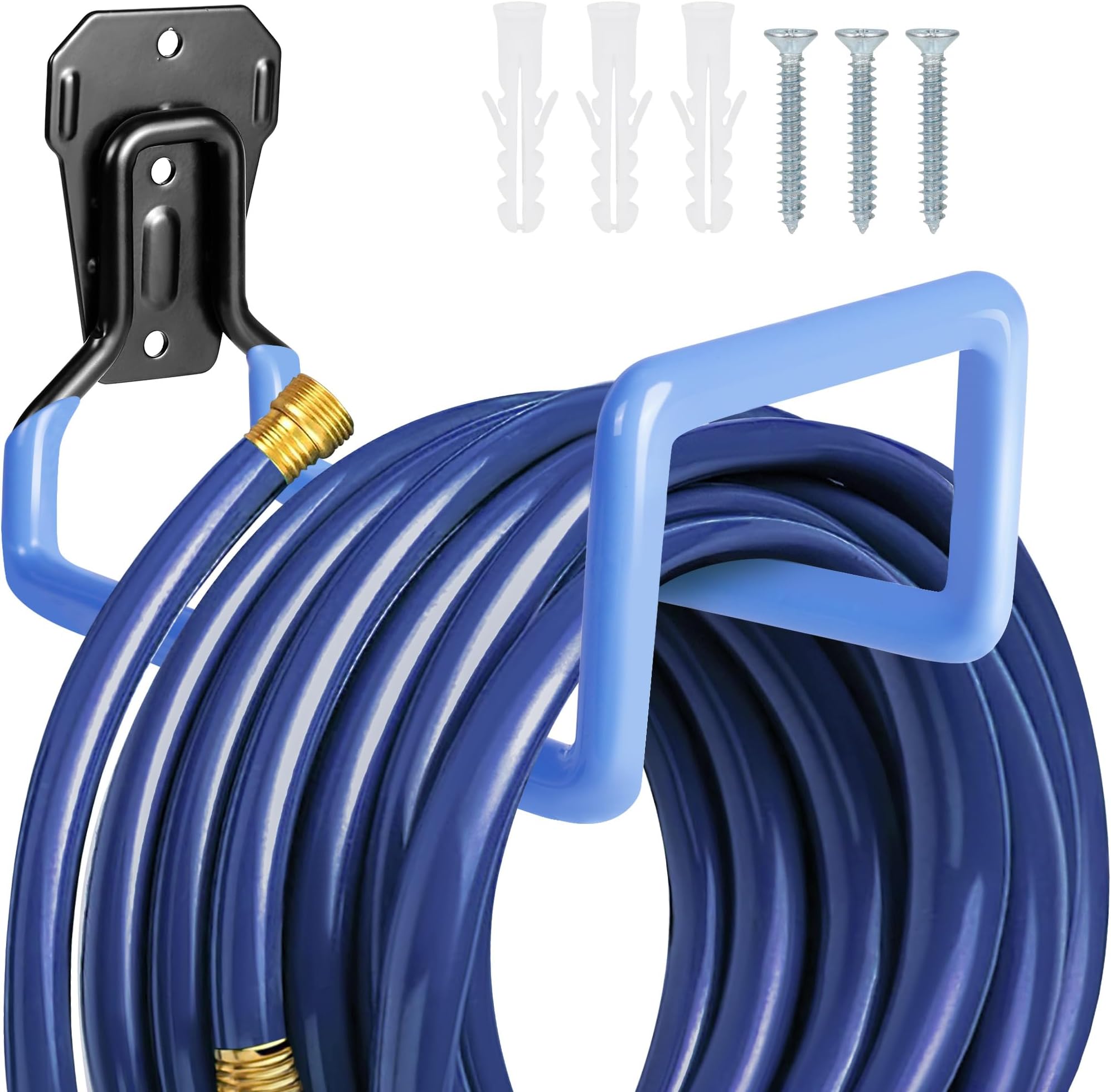 PeoMev Metal Hose Hook Wall Mount - Heavy Duty Water Hose Reels for Outside, Extension Cords