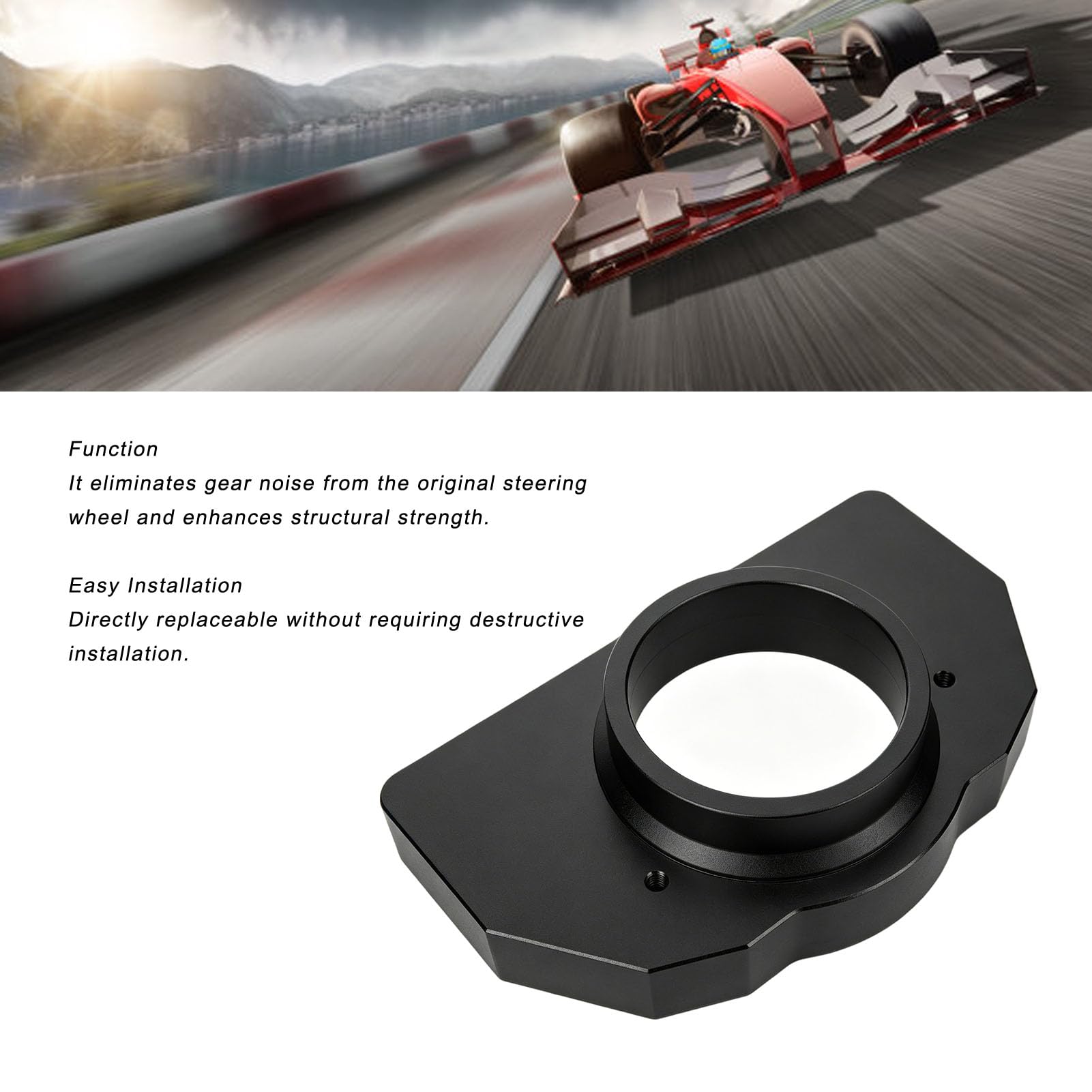 Generic Trwałe łożysko Kierownicy ze Stopu Aluminium do G25 G27 G29 G920 G923 Części Zamienne do Wyścigów (BLACK)